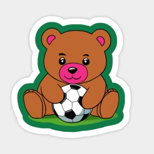 Little Bear soccer player Sticker